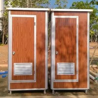 Maison conteneur mobile moderne en structure acier, douche préfabriquée, toilettes portables, salle de bain écologique, petite maison extérieure à bas prix