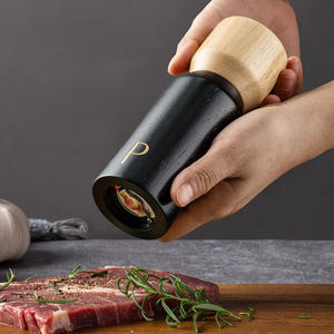 Molinillo de condimentos multiusos de madera maciza y plástico, molinillo de pimienta gruesa, molinillo de sal en polvo, botella, sal marina, herramienta de especias - Product Image 3