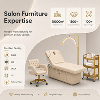 Lit de massage électrique de luxe beige pour salon de beauté, table de soin cosmétique, chaise de spa facial, lit de beauté électrique pour massage facial – Offre Spéciale