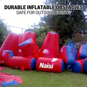Nuovo Design: Set di 12 Bunker Gonfiabili in PVC da 0,6mm per Paintball, Ostacoli Portatili per Tiro, Campo da Gioco ad Aria Compressa - Product Image 4