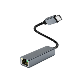 Điện thoại di động máy tính xách tay máy tính bảng PVC Áo khoác nylon bện dây 3A nhanh Sạc Cáp Adapter USB Type-C <span class=keywords><strong>Ethernet</strong></span> RJ45 connecter - Product Image 2