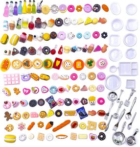 Casa <span class=keywords><strong>de</strong></span> muñecas en miniatura, juego <span class=keywords><strong>de</strong></span> <span class=keywords><strong>cocina</strong></span> <span class=keywords><strong>de</strong></span> resina, accesorios <span class=keywords><strong>de</strong></span> fiesta, juguetes, pastel <span class=keywords><strong>de</strong></span> hamburguesa, helado, <span class=keywords><strong>Pizza</strong></span>, casa <span class=keywords><strong>de</strong></span> muñecas, peajes - Product Image 1
