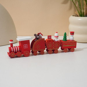 2025 Hot Selling Christmas <b>Wooden</b> <b>Train</b> Make Christmas Table Decorations Custom Christmas Ornament - Product Image 6