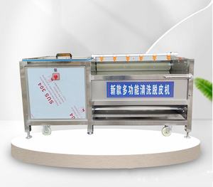 Máquina de lavado de verduras y frutas de acero inoxidable 304, 220/380V, para limpieza de raíz de loto, yam, jengibre, yuca y zanahoria - Product Image 6