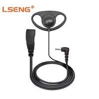 Headset Radio Dua Arah LSENG Ergonomis dengan Pengait Telinga D-Loop, Speaker Mini Terintegrasi, Peredam Kebisingan ENC, Pengisian Daya Nirkabel, Kabel PU