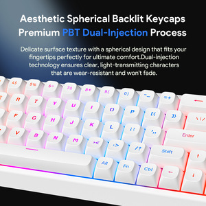 Clavier filaire à sensation mécanique, silencieux, pour le bureau et le jeu, portable, compact, avec un petit format de clavier à ruban - Product Image 3