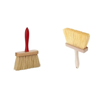 Pinceaux à peinture murale en fibres de Tampico de haute qualité, manches ergonomiques en bois de beavertail OEM, 165 mm, pour vernis, teinture et peinture de meubles