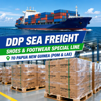 Transport maritime DDP rapide vers la Papouasie-Nouvelle-Guinée, livraison porte-à-porte depuis Guangzhou, Chine, pour chaussures, articles de maroquinerie, sacs, bagages et sacs à main.