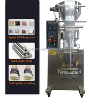 Machine d'emballage automatique haute productivité pour sachets de boissons et aliments en plastique, avec pesage, remplissage, PLC, pompe et date.