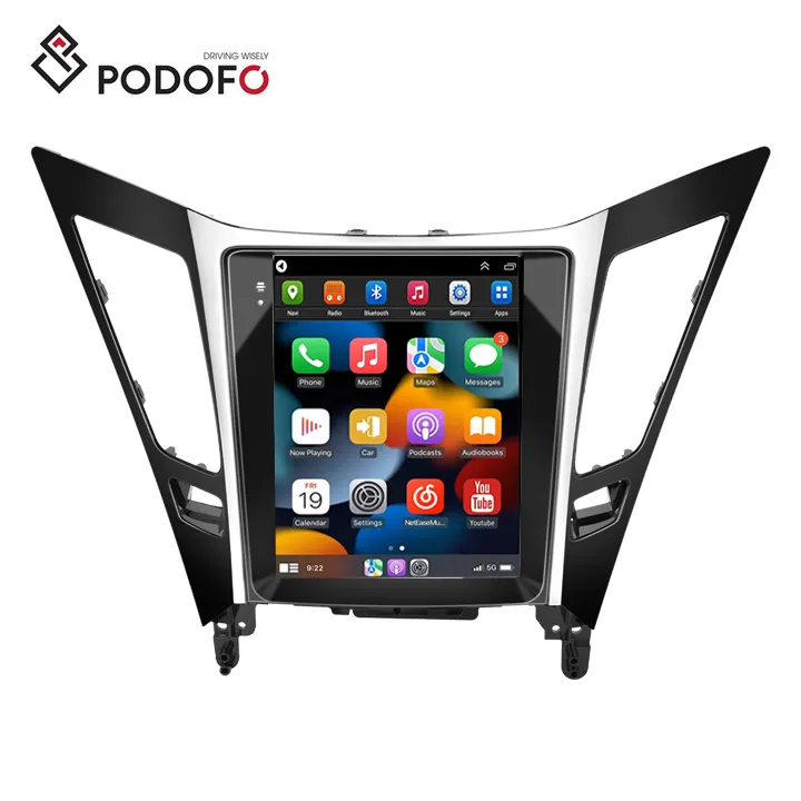 (USA Srock) Podofo 9.7" Android Car Stereo Car Radio For Hyundai Sonata 2010-2015 With Carplay Android Auto GPS Wifi Hifi FM RDS