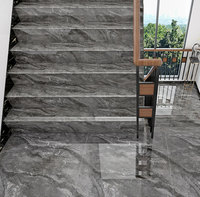 Carreaux de sol en porcelaine antidérapants de style moderne rustique avec aspect marbre, finition mate, 10 mm d'épaisseur, blanc, pour l'intérieur