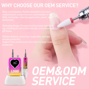 Machine à ongles sans fil 60W, 40000 tr/min, rechargeable, en acier inoxydable, lime électrique portable pour salon - Product Image 4