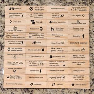 Mattonelle di legno che costruiscono giocattoli impilabili per bambini e adulti che bevono <span class=keywords><strong>giochi</strong></span> e artigianato - Product Image 1