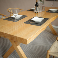 Table à manger en bois massif de Style rustique américain