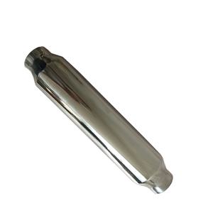 JTLD Auto Parts Flat cut Résonateur d'échappement en acier inoxydable brillant poli universel argent personnalisé - Product Image 1