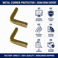 Protection d'angle ODM en laiton massif antirouille, finition résistante à la corrosion pour boîte à bijoux et coffret cadeau
