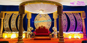 Temple de mariage en plein air traditionnel Mandap événement de mariage en plein air ouvert Mandap Srilankan mariage Style ouvert Mandap/scène australie - Product Image 3