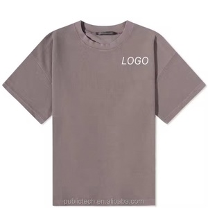 OEM al por mayor de lujo de alta calidad de peso pesado Waffle algodón de gran tamaño logotipo personalizado camiseta lisa para los hombres - Product Image 1