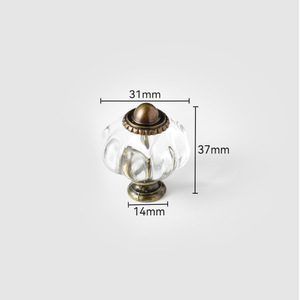 Pumpkin Shaped Acrylic Furniture <b>Knobs</b> <b>Black</b> Transparent White European Style Drawer Cabinet Handles Durable Home Decor - Product Image 4