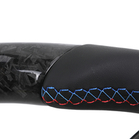 Volant en cuir semi-perforé avec affichage LED et fibre de carbone pour BMW G11 G12 G20 G30 M2 G87 M3 G80 M4 G82 M5 F90 X5 G05