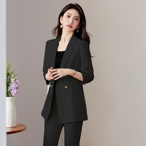 Women's <b>White</b> <b>Summer</b> Suit Set Three Quarter Sleeve Lightweight Breathable Office Lady Style - Product Image 4
