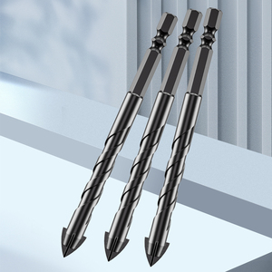 Hemei 128mm Oxit Đen hình chữ thập lục giác khoan <span class=keywords><strong>bit</strong></span> với 25mm Chiều dài làm việc cho gạch men đá cẩm thạch gương kính - Product Image 2