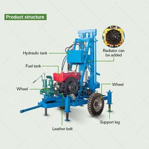 Petit Hf300d 30m 40m 50m 150m alésage trou eau puits profond forage forage terre plate-forme Machine sur remorque - Product Image 5
