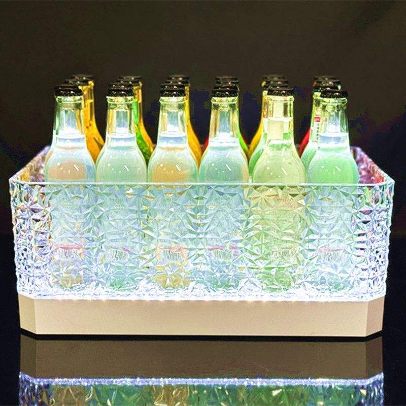 24 ขวด - ฐานสีขาวลายเพชร (แสงสีขาว)