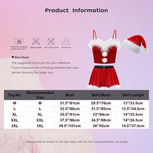 Plus Size Womens Christmas Costume Set Red Velvet Spaghetti Strap Cami Mini Skirt Fur Trim Hat <b>Xmas</b> Party Outfit Adult - Product Image 6
