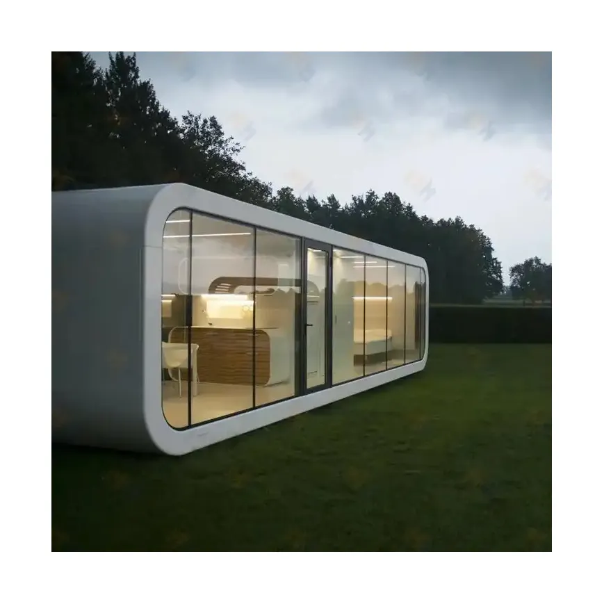 Casa econômica para venda em cápsula de hotel pré-fabricado com 2 quartos Apple Cabin