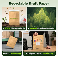 Sacs d'expédition en papier kraft neufs, écologiques, enveloppes postales brunes, sacs d'expédition rembourrés en nid d'abeille avec logo