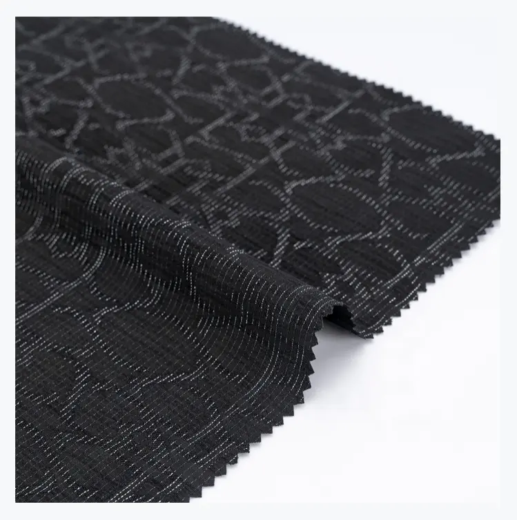 ABAYA ผ้าโพลีเอสเตอร์สำหรับผู้หญิง,อุปกรณ์เสื้อผ้ามุสลิมออกแบบ Jacquard สีดำเกาหลีสำหรับผ้าชุดอาบายา