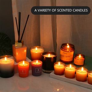 Wholesale Luxury Bespoke Aromatherapy Essential <b>Oil</b> Soy Wax <b>Candle</b> in Amber Glass Jars Canned Scented <b>Candles</b> - Product Image 3