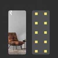 Miroir Mural de Dressing Auto-Adhésif Contemporain, Décoration Intérieure Moderne Incassable et Flexible, Sans Verre