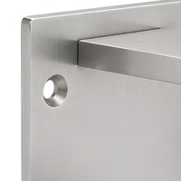 Edelstahl-Glasgeländer-Wandhalterung, Hochbelastbare Rohrstütze, Satin-Silber Balkon-Treppengeländer-Beschlag