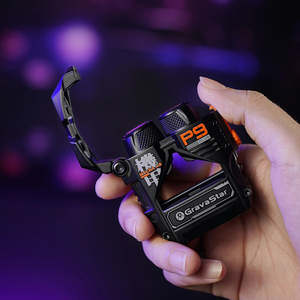 Auriculares Inalámbricos GravaStar P9 PLUS Negros con ANC para Gaming y Aviación, de Plástico, V5.3 On-Ear con Luz RGB y Driver Dinámico - Product Image 2