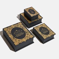Scatola Regalo di Lusso a Forma di Libro in Cartone Nero Personalizzata, Disponibile all'Ingrosso