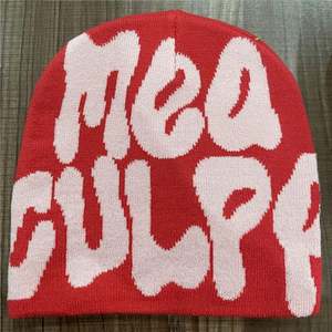 Venta al por mayor Unisex All Over Puff Print Made Custom 100% Cotton Winter Knitted Hats Beanies Fabricantes - Product Image 3