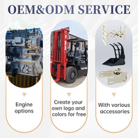 Harga Terjangkau Forklift Teleskopik Diesel 3t 3.5t 4t 5t Tinggi Angkat 3m-7m Sertifikasi CE ISO Penggerak Empat Roda 4x4 Forklift Bertenaga