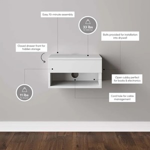 <span class=keywords><strong>Table</strong></span> <span class=keywords><strong>de</strong></span> chevet <span class=keywords><strong>murale</strong></span> blanche pour petite pièce Tables <span class=keywords><strong>de</strong></span> chevet pour chambre <span class=keywords><strong>de</strong></span> bébé Lampe étroite <span class=keywords><strong>Table</strong></span> <span class=keywords><strong>de</strong></span> <span class=keywords><strong>nuit</strong></span> <span class=keywords><strong>avec</strong></span> prise <span class=keywords><strong>de</strong></span> courant Plugin - Product Image 4