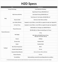Imprimante 3D FDM Core-XY fermée, grande taille 350*320*325mm, double buse, multi-matériaux, haute vitesse max 600mm/s, Global H2D AMS Combo