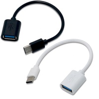 Kabel Adaptor OTG USB Type C Male ke USB 2.0 A Female 3A Pengisian Cepat Konduktor Tembaga Murni untuk Ponsel Laptop Kamera Komputer
