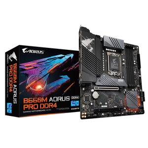 La carte mère GIGABYTE <span class=keywords><strong>B660M</strong></span> <span class=keywords><strong>AORUS</strong></span> <span class=keywords><strong>PRO</strong></span> DDR4 d'occasion prend en charge les processeurs Intel Core de 12e génération avec prise mémoire DDR4 128G - Product Image 1