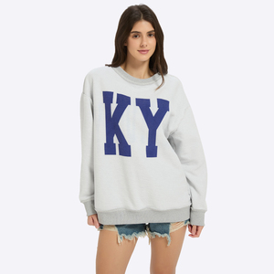 Vente en gros de vêtements d'automne-hiver grande taille pour femmes Y2k mode vintage pour filles sweat-shirt réversible à col rond fabricant - Product Image 4