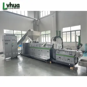 Lvhua brand SJP 130 PP PE hard plastic recycling single stage water cooling pelletizer for recycle plastic