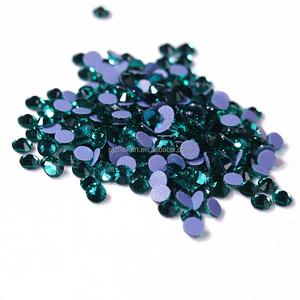 Zk Màu Xanh Zircon SS36-SS30 Có Thể Giặt Thủy Tinh Rhinestone Tinh Thể Nhiệt Cố Định Rhinestone Phẳng Trở Lại Quần Áo Phụ Kiện Tự Làm Trang Trí - Product Image 3