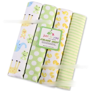 102*76CM <b>Baby</b> Shower Gifts 4 Pcs Set <b>Baby</b> Quilts Lightweight Summer Thin Edition Cotton <b>Baby</b> <b>Blankets</b> Animal Print Anti-Dust - Product Image 1
