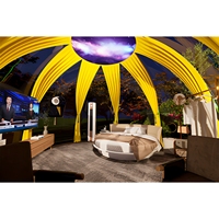 Dôme Hôtelier Gonflable Transparent en Polycarbonate pour Glamping Extérieur – Chambre Étoilée Préfabriquée en PC Rigide