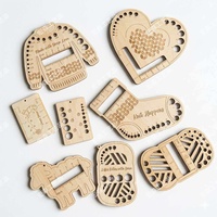 Règle de tricot en bois multifonctionnelle, jauge de fil, règle de densité pour échantillons de pulls, outil de tricot manuel, règle de mesure avec motif gravé