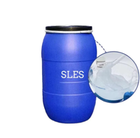 AES70 SLES70 كبريتات لوريث الصوديوم 70% درجة مستحضرات التجميل، عامل خافض للتوتر السطحي لتركيبات غسول الجسم